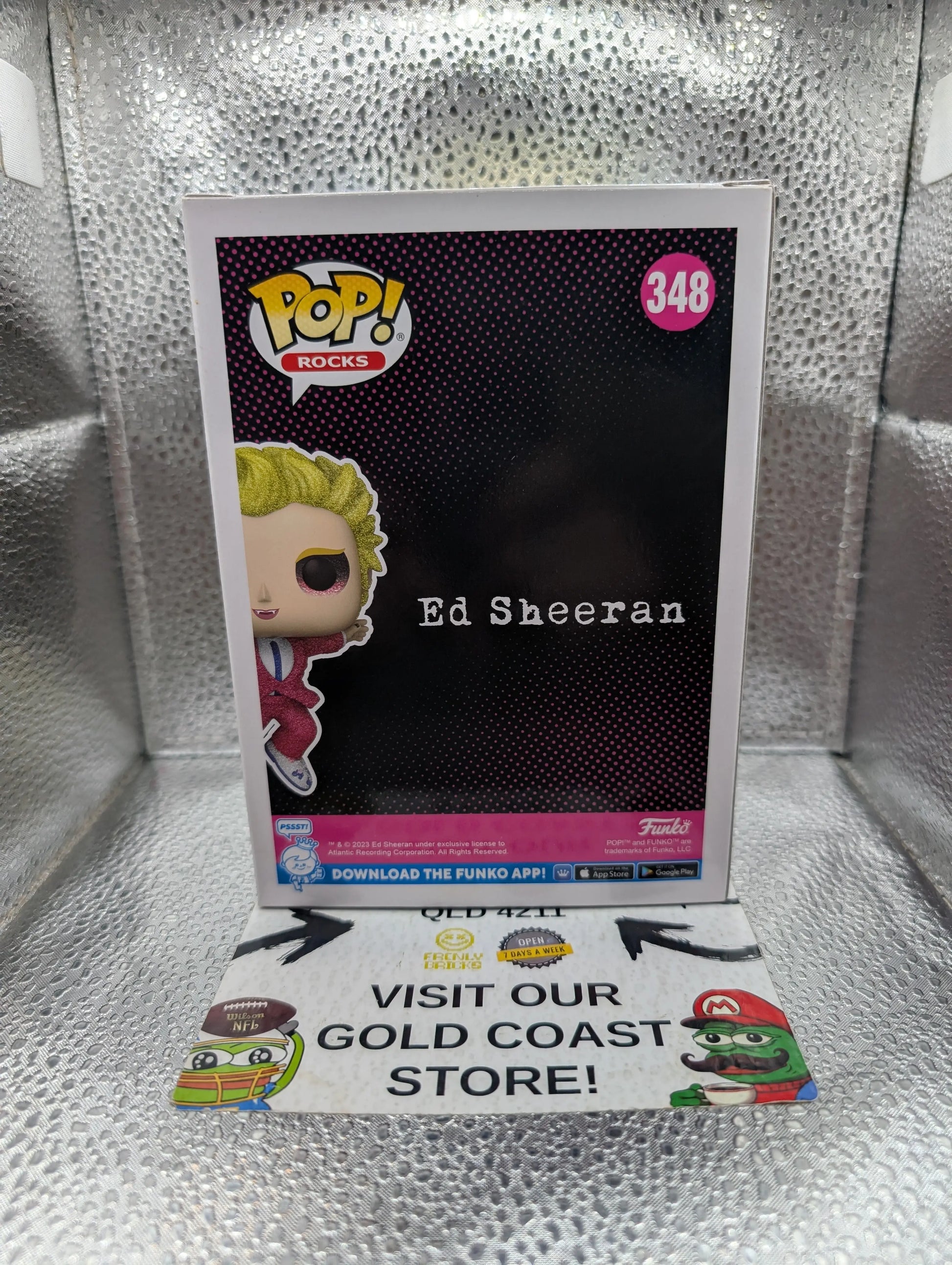 ED SHEERAN - DIAMOND GLITTER S.E. FUNKO POP ROCKS - No. 348 -2023 FRENLY BRICKS - Open 7 Days