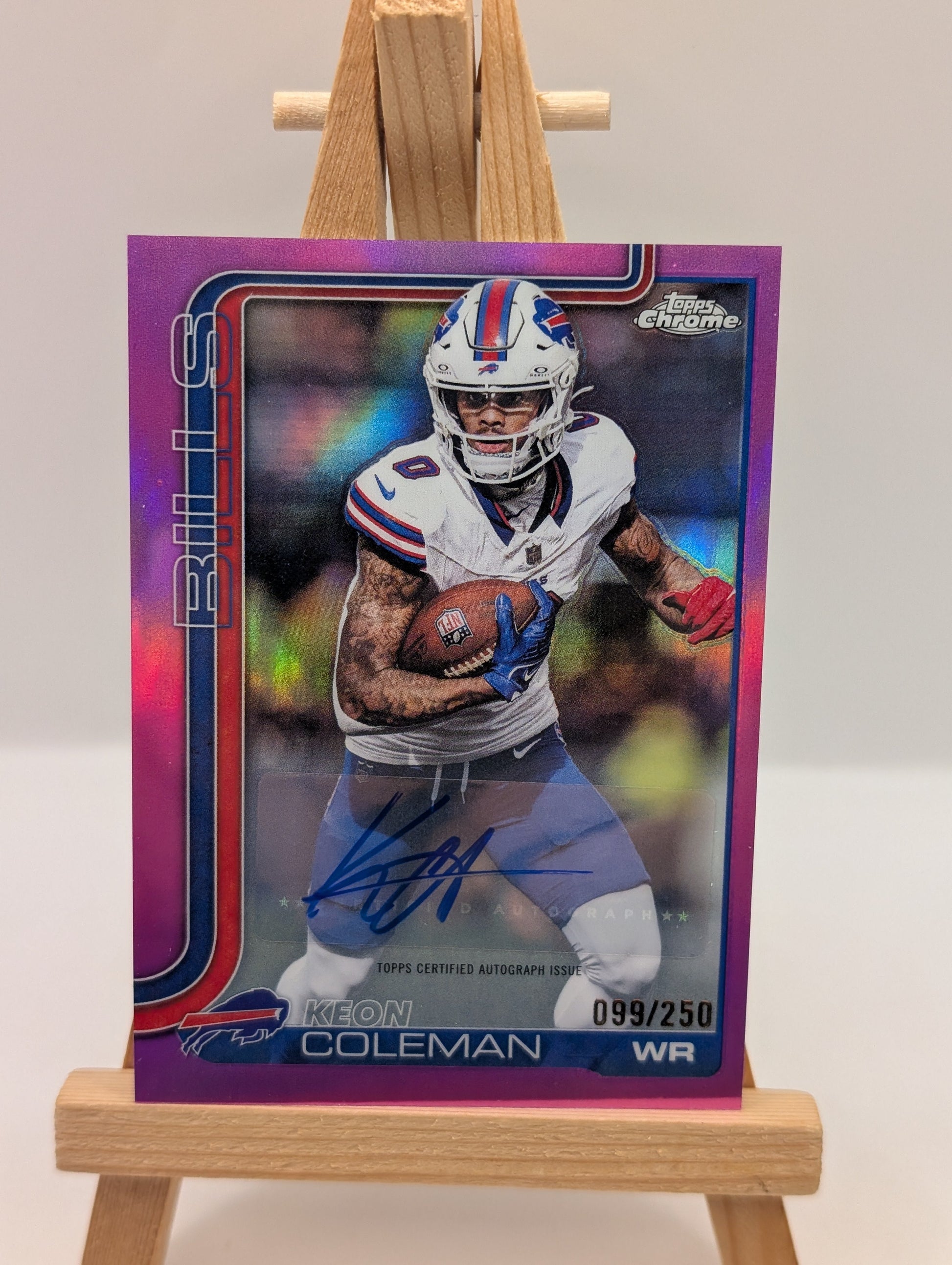 2025 Topps Chrome - Keon Coleman True  Magenta Refractor Auto /250 #BA-KC FRENLY BRICKS - Open 7 Days