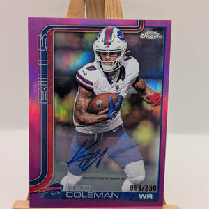 2025 Topps Chrome - Keon Coleman True  Magenta Refractor Auto /250 #BA-KC FRENLY BRICKS - Open 7 Days