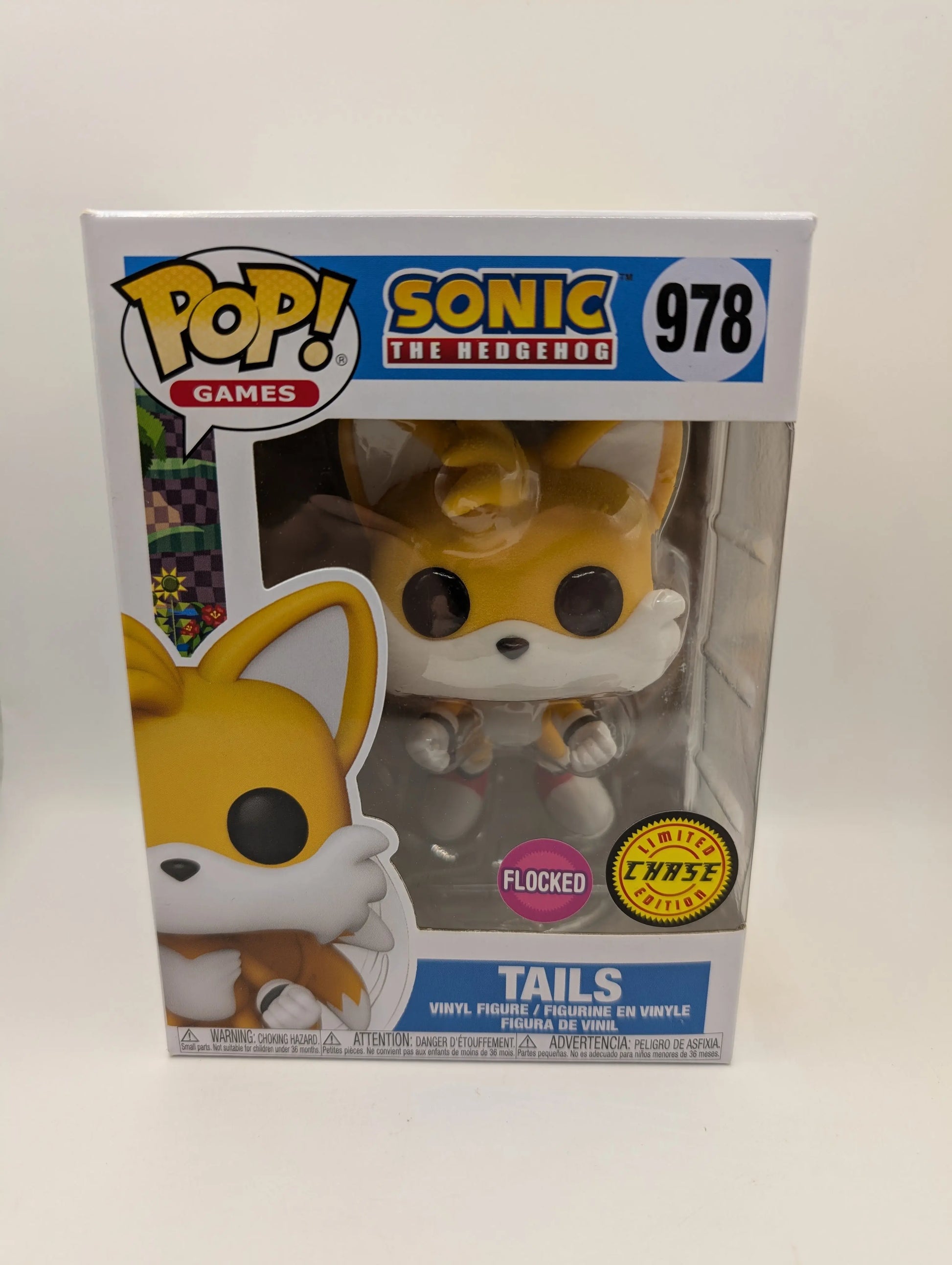 Funko Pop Games #978 Sonic the Hedgehog Flying Tails Chase Flocked Vinyl Figure FRENLY BRICKS - Open 7 Days