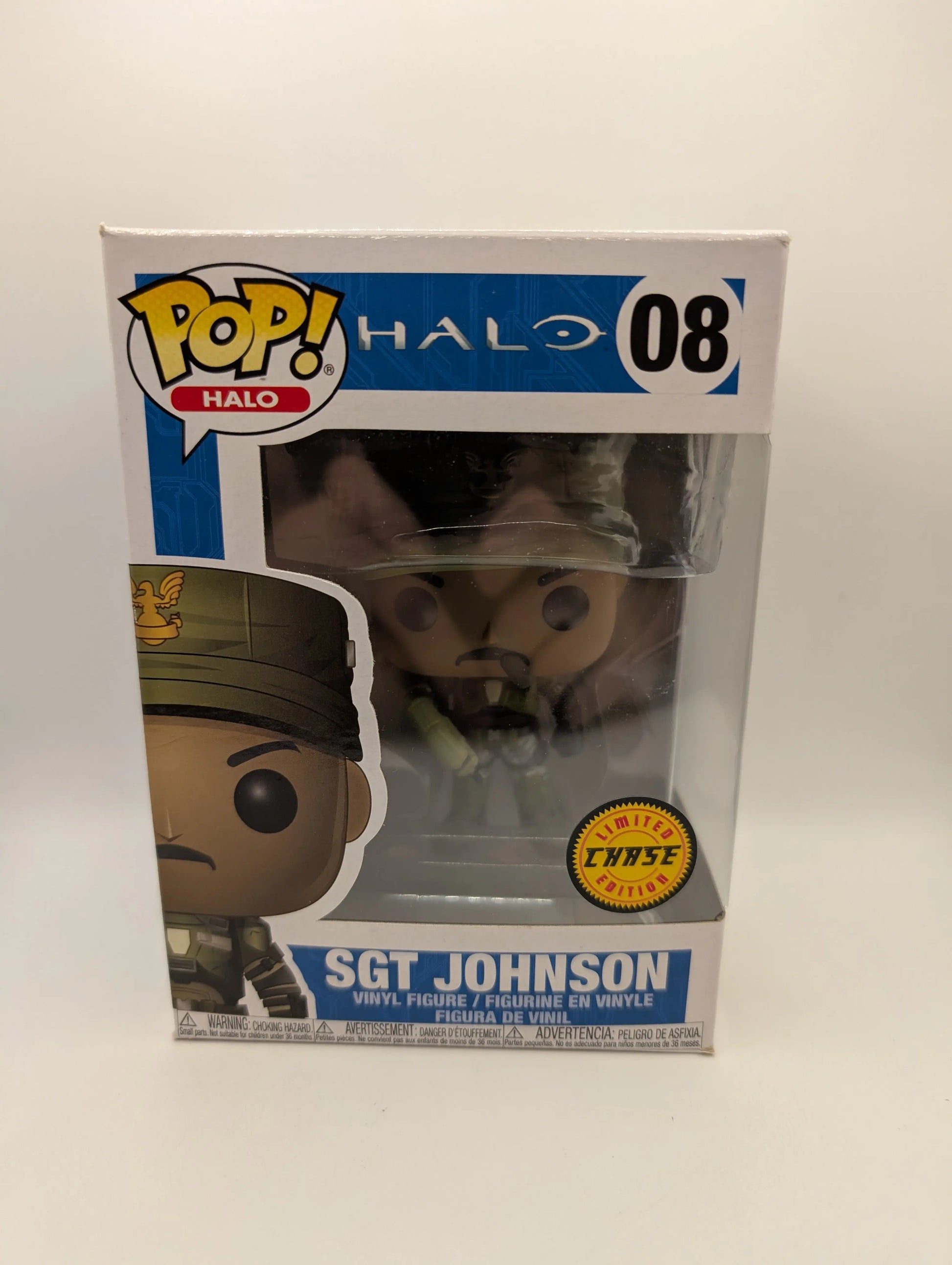 Funko POP Halo Sgt Johnson Limited Edition Chase #08 (in original box) FRENLY BRICKS - Open 7 Days