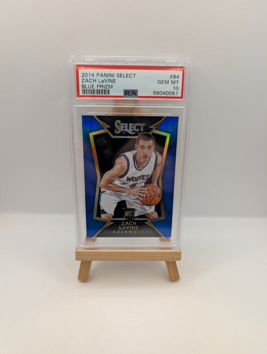 2014 PANINI SELECT BLUE PRIZM #84 ZACH LaVINE RC #/249 PSA 10 FRENLY BRICKS - Open 7 Days