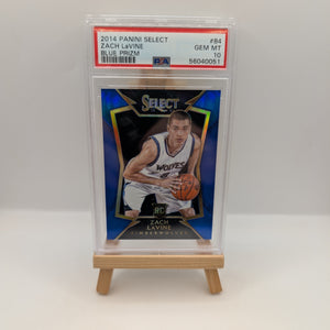 2014 PANINI SELECT BLUE PRIZM #84 ZACH LaVINE RC #/249 PSA 10 FRENLY BRICKS - Open 7 Days