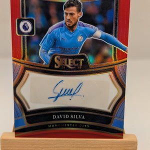 David Silva 2024-25 Panini Select Premier League Signatures Red Auto #S-DV -8u FRENLY BRICKS - Open 7 Days