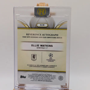 2025 Topps Reverence UCC UEFA ASTON VILLA OLLIE WATKINS Sealed Auto /75 FRENLY BRICKS - Open 7 Days