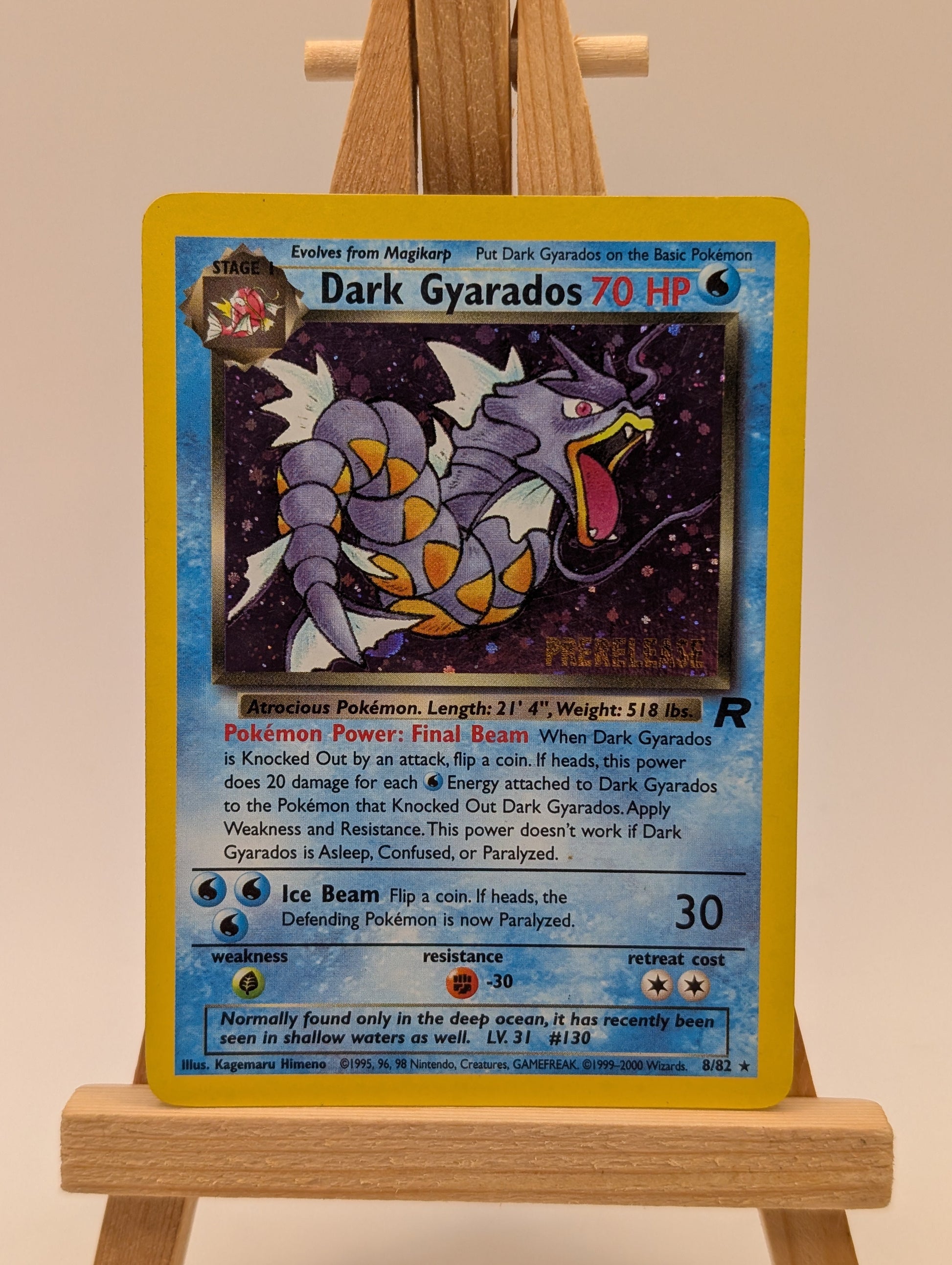 Pokemon - Dark Gyarados 8/82 Holo Pre-Release FRENLY BRICKS - Open 7 Days