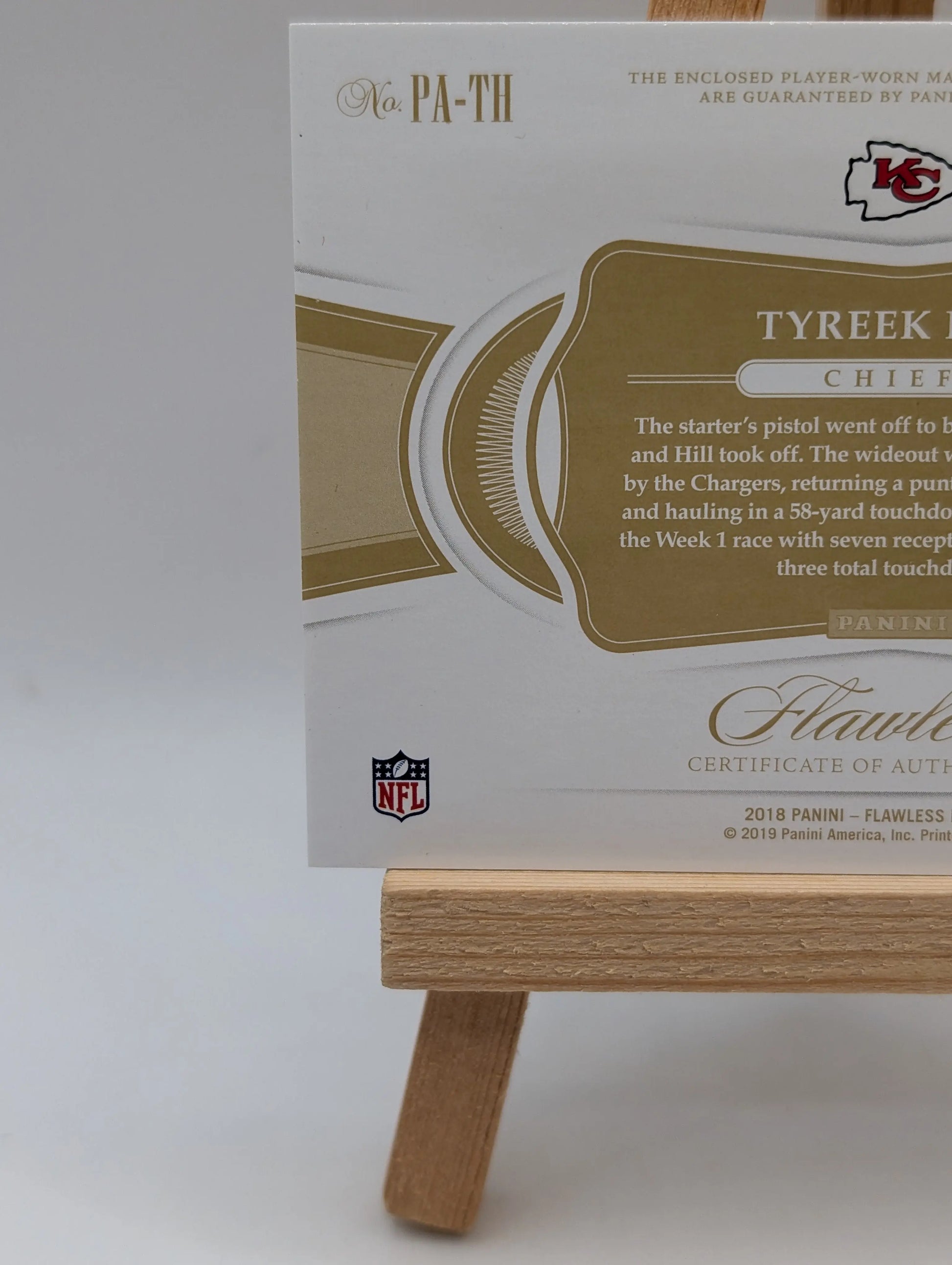 TYREEK HILL 2019 2020 Flawless Ruby Holo  3-Color Patch Auto /15 #PA-TH Chiefs FRENLY BRICKS - Open 7 Days