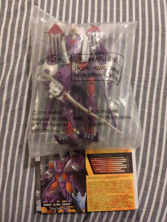 Botcon 2014 Transformers ATTENDEE Exclusive Knight Alpha Trizer FRENLY BRICKS - Open 7 Days