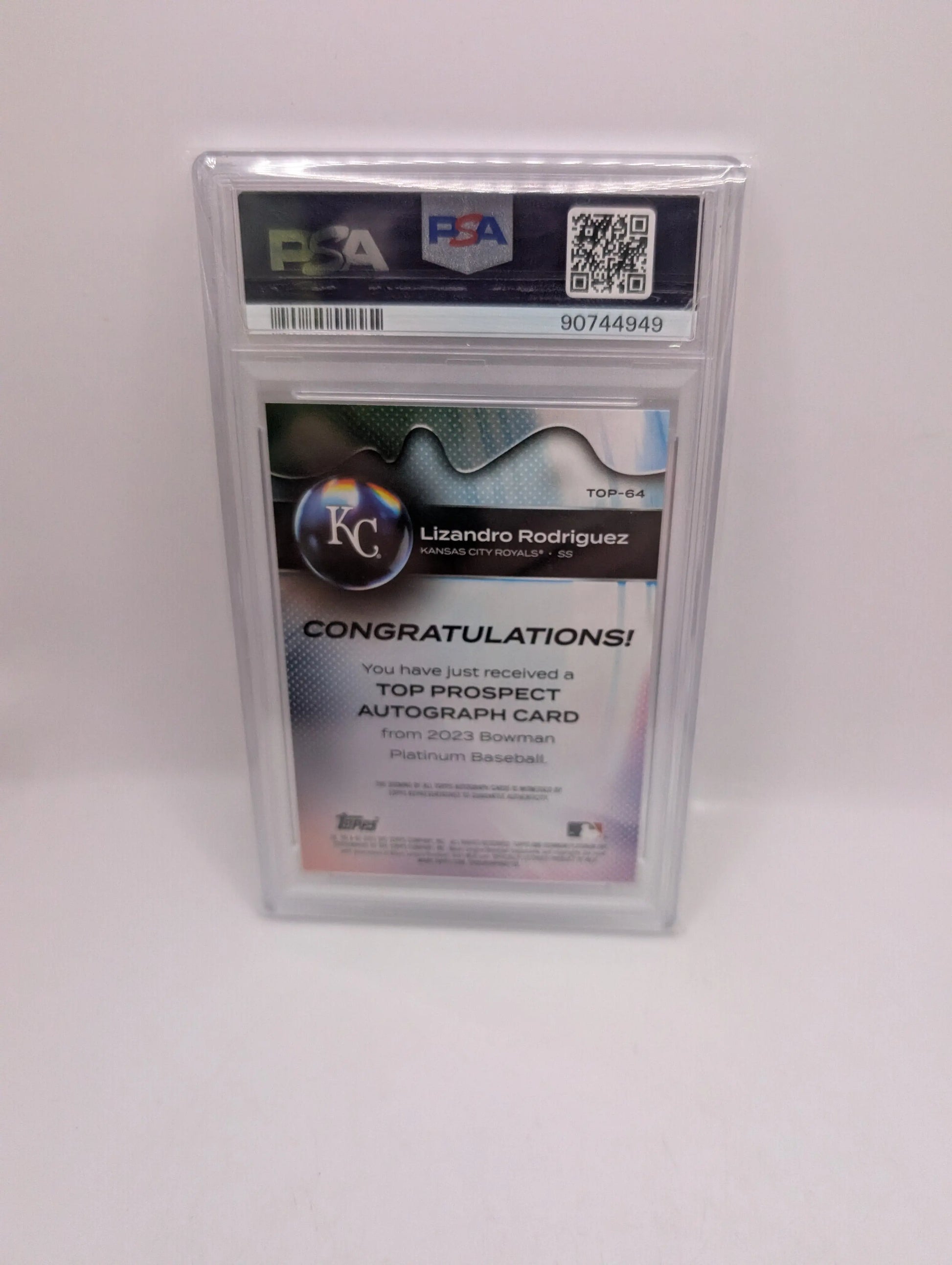 2023 Bowman Platinum Lizandro Rodriguez Top Prospects Auto PSA GEM MT 10 FRENLY BRICKS - Open 7 Days