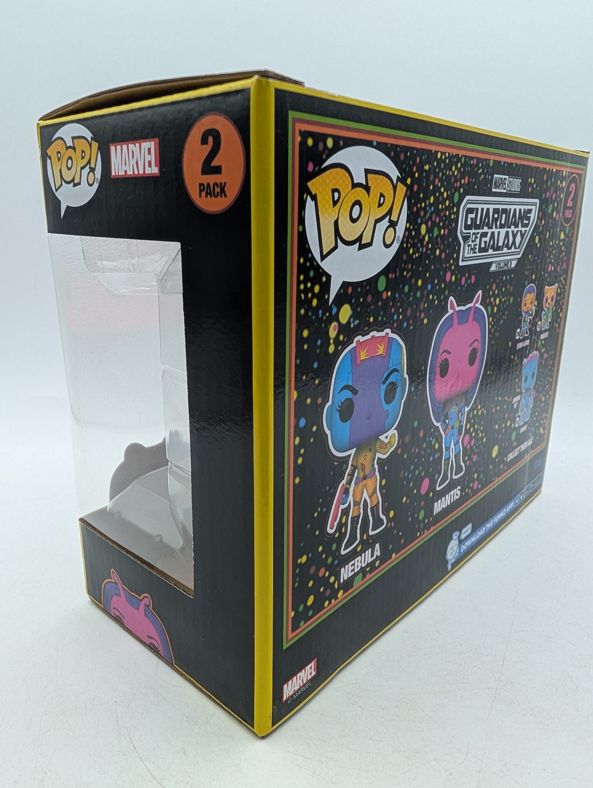 Funko Pop! Marvel Nebula and Mantis Blacklight Glow Exclusive 2-Pack image 4