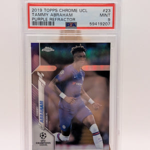 2019 Topps Chrome UEFA Tammy Abraham Purple Refractor #23 Chelsea PSA 9 /250 FRENLY BRICKS - Open 7 Days