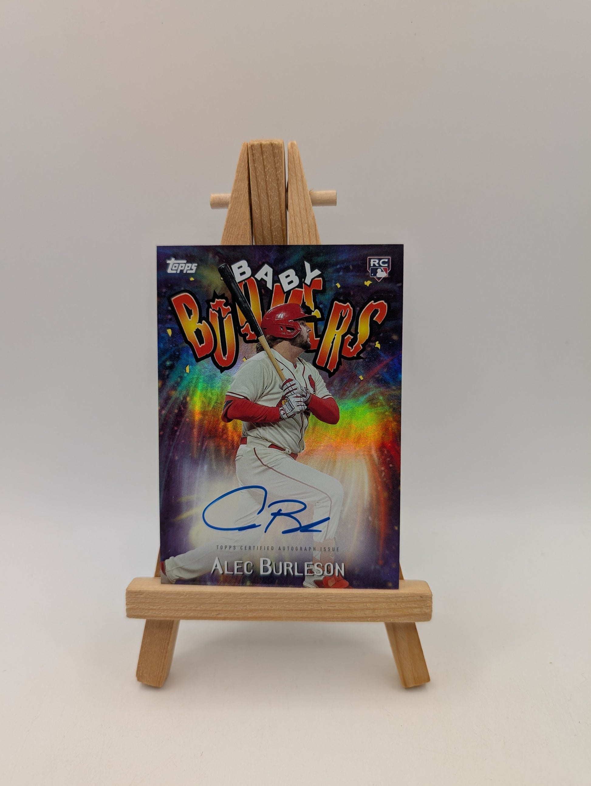 2023 Topps Baby Boomers ALEC BURLESON Rookie Auto #98BB-AB Cardinals FRENLY BRICKS - Open 7 Days