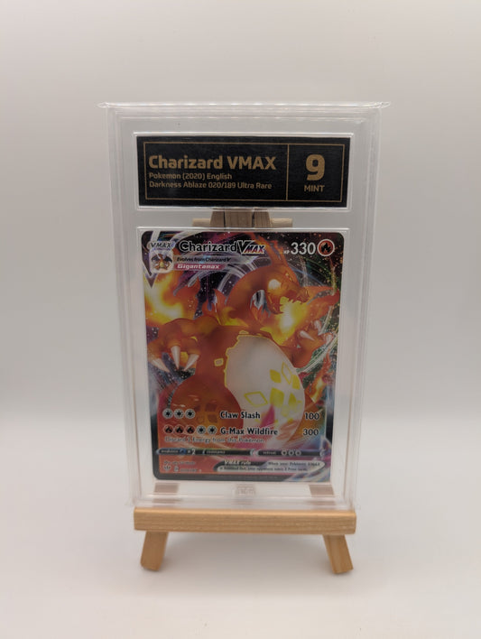 Graded 9 - Charizard VMAX Darkness Ablaze 020/189 Pokemon TCG FRENLY BRICKS - Open 7 Days