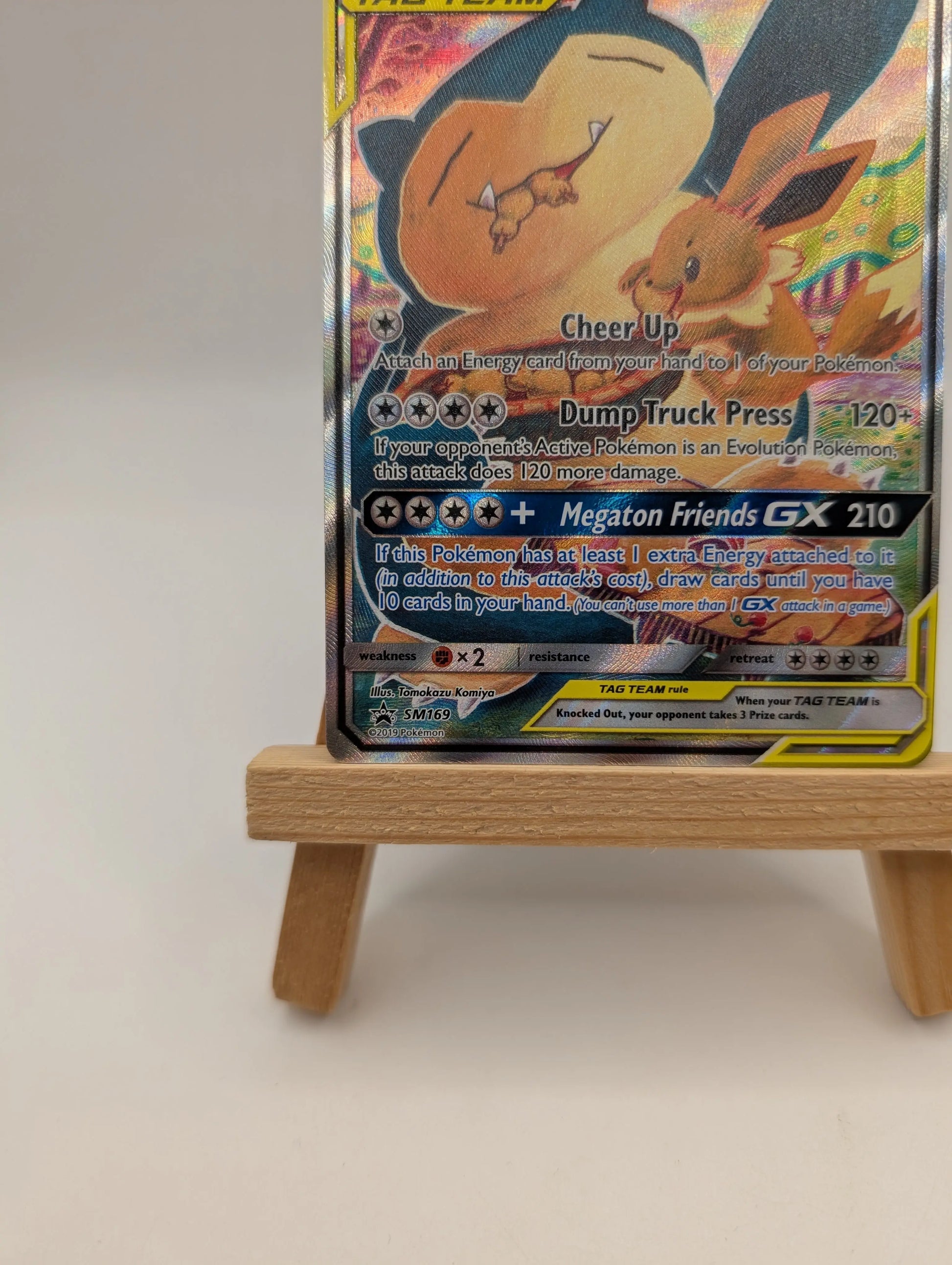 Eevee & Snorlax GX Sm169 Holo TAG TEAM Promo FRENLY BRICKS - Open 7 Days