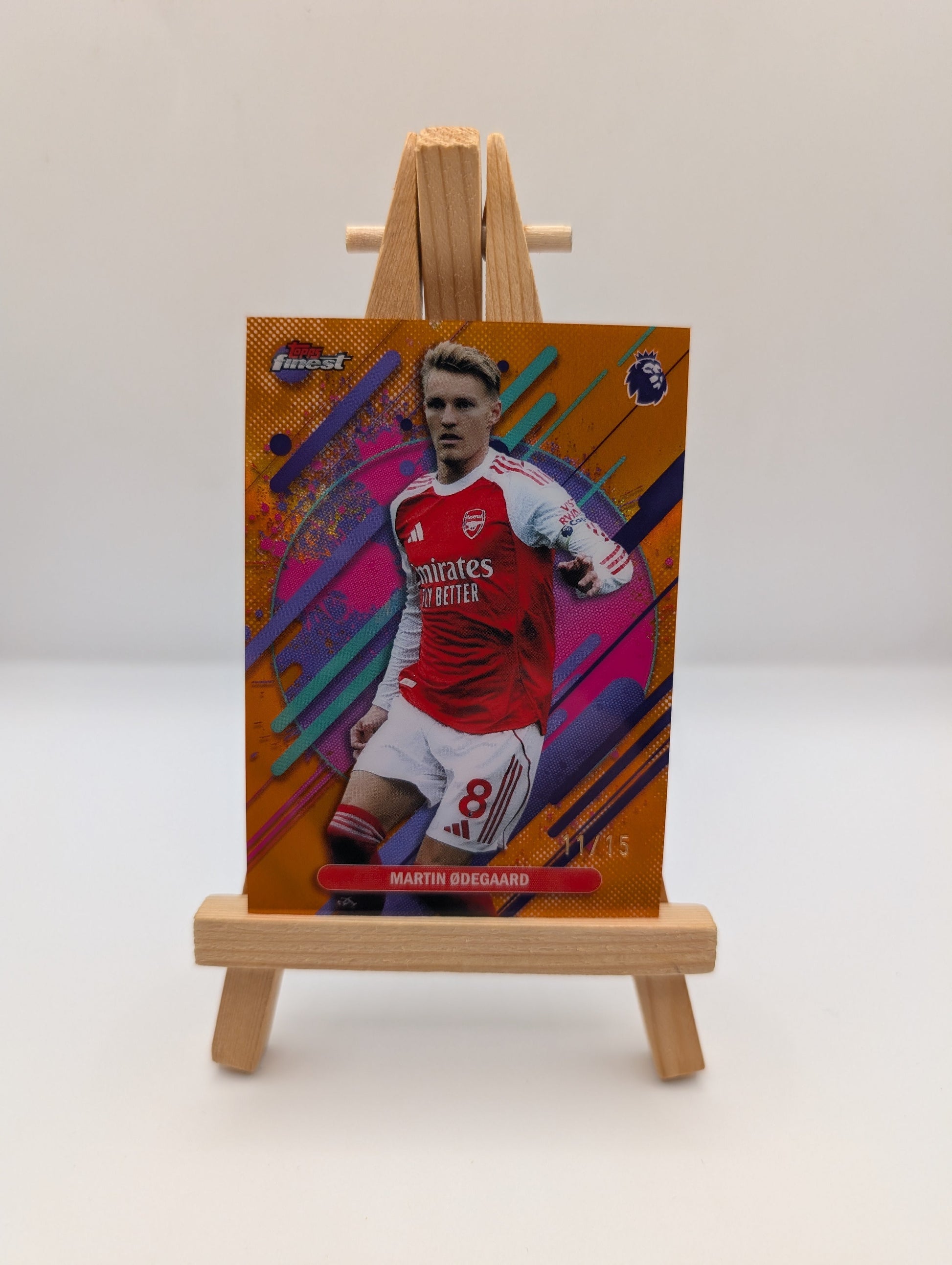 2025-26 TOPPS FINEST PREMIER MARTIN ODEGAARD RARE Orange Refractor /15 FRENLY BRICKS - Open 7 Days