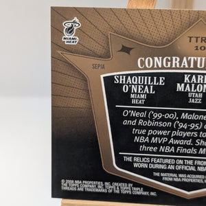 2007 Topps Threads SEPIA /9 RELICS COMBOS Shaquille Karl Malone David Robinson FRENLY BRICKS - Open 7 Days