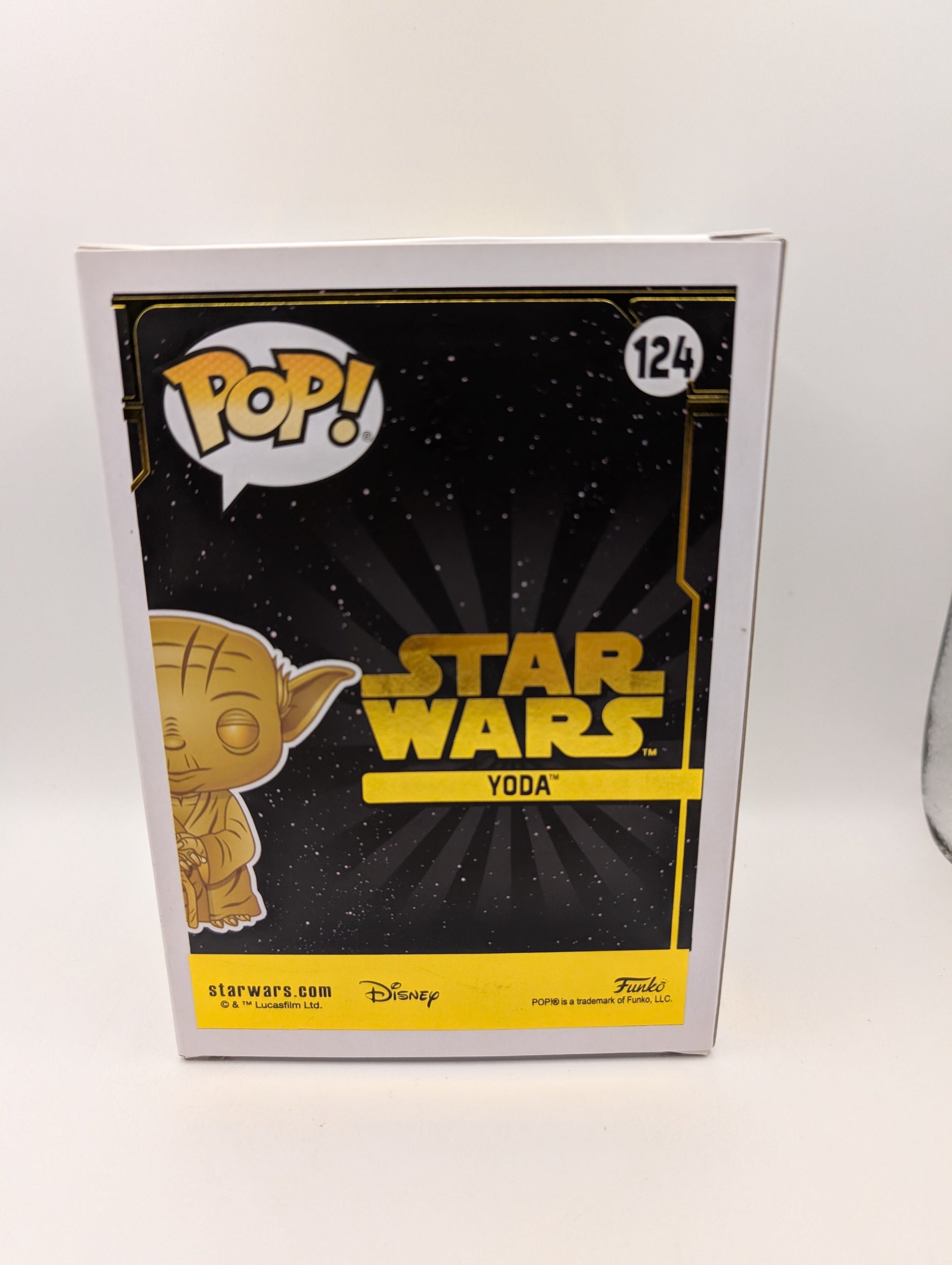 STAR WARS - Yoda (Gold Metallic) no. 124 Funko Pop Vinyl FRENLY BRICKS - Open 7 Days