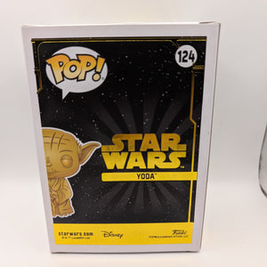 STAR WARS - Yoda (Gold Metallic) no. 124 Funko Pop Vinyl FRENLY BRICKS - Open 7 Days