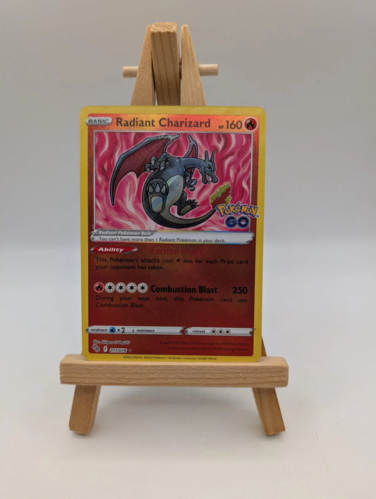Radiant Charizard - 011/078 - Radiant Rare - Pokemon GO - Pokemon Card - NM/M FRENLY BRICKS - Open 7 Days