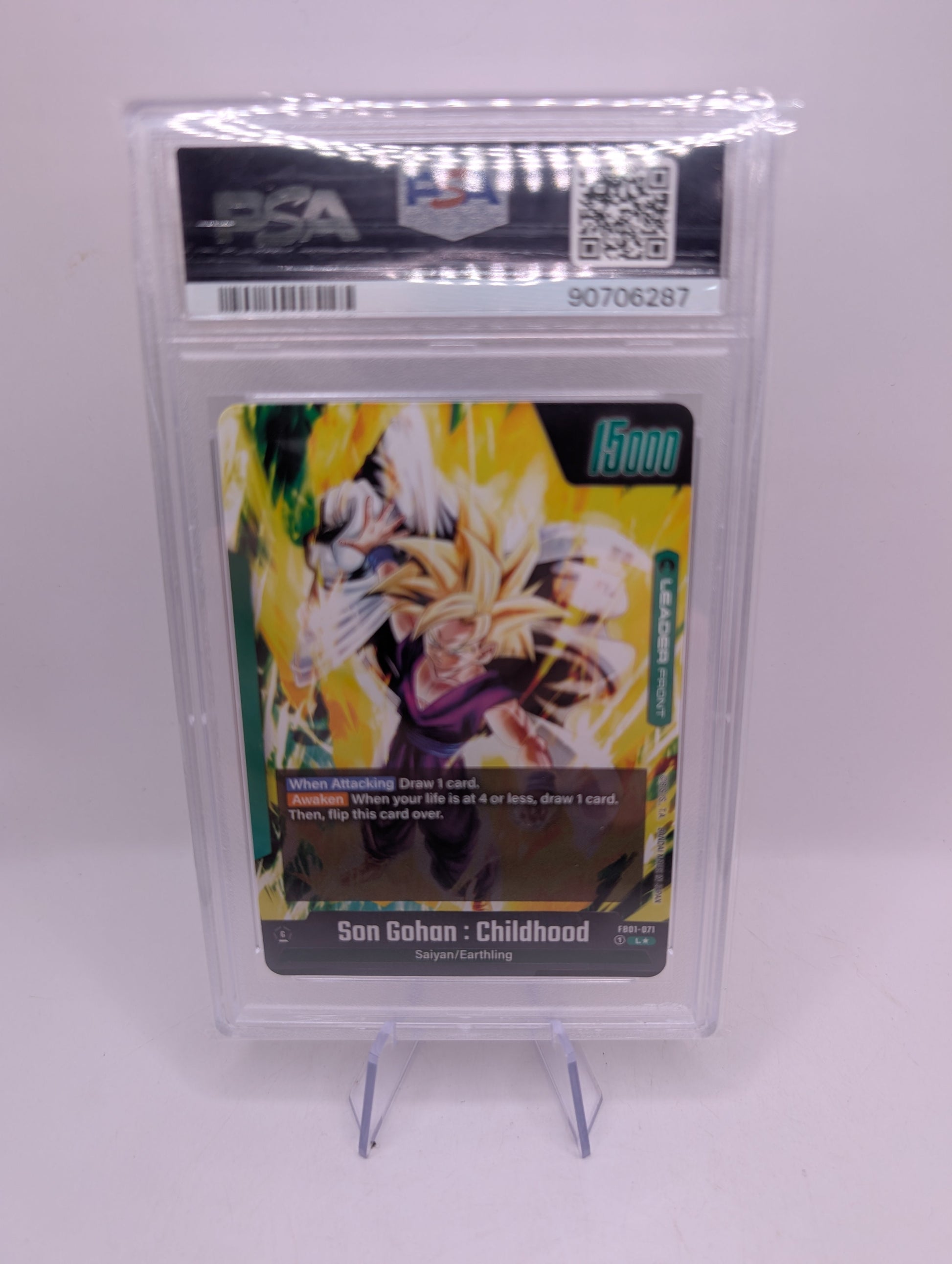 Son Gohan Childhood FB01-071 Alternate Art Awakened Pulse PSA 10 FRENLY BRICKS - Open 7 Days