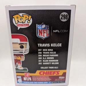 TRAVIS KELCE Funko Pop! NFL Vinyl Figure #298 Kansas City Chiefs FRENLY BRICKS - Open 7 Days