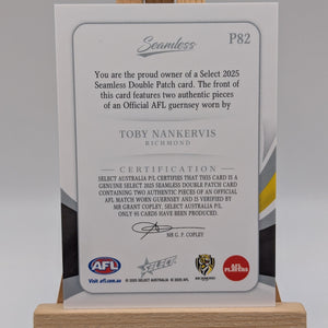 2025 Select Seamless Toby Nankervis /95 Patch Richmond FRENLY BRICKS - Open 7 Days