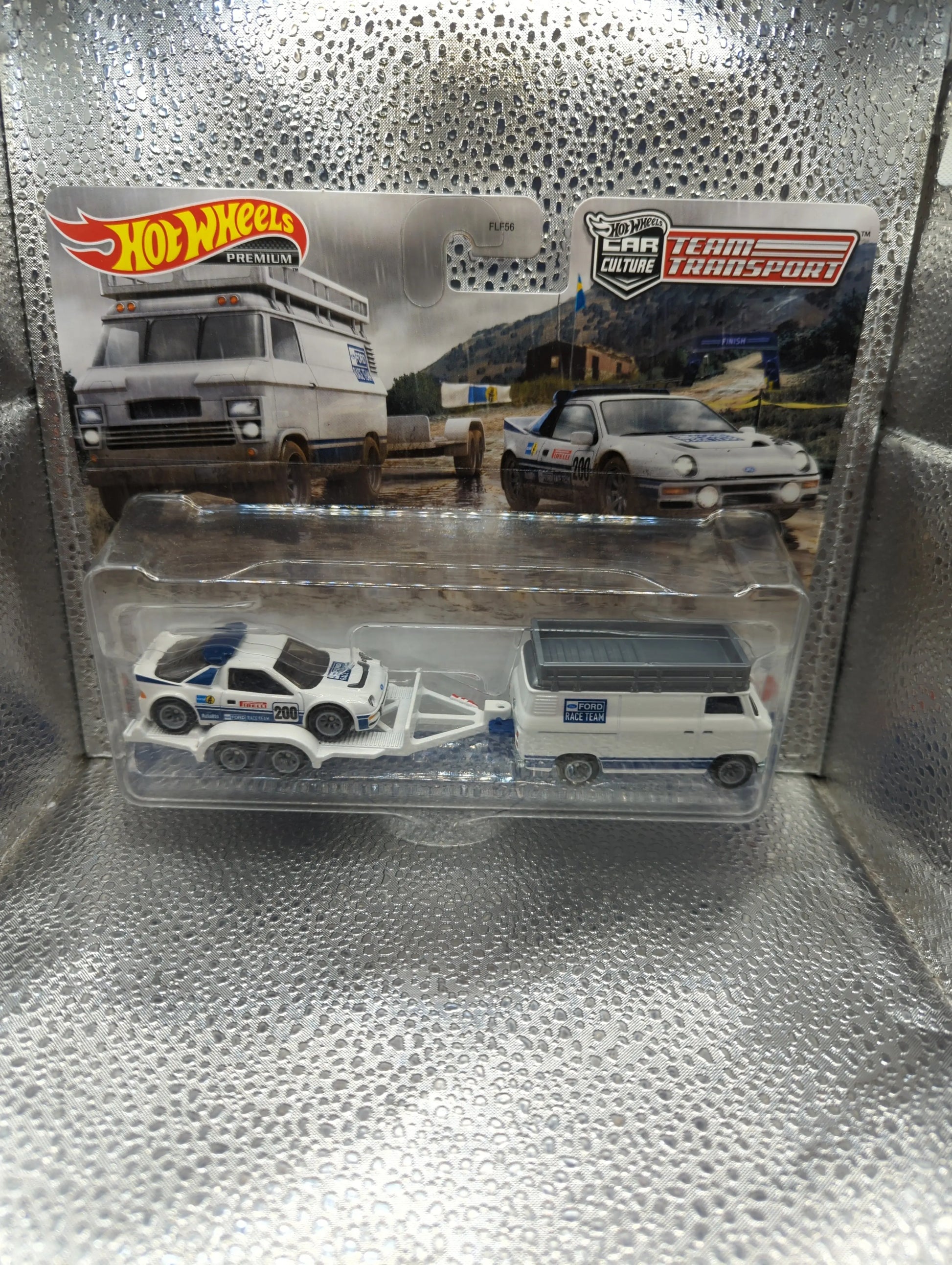 2021 HOT WHEELS PREMIUM CAR CULTURE TEAM TRANSPORT WHITE FORD RS200 & RALLY VAN FRENLY BRICKS - Open 7 Days