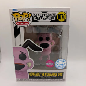 Funko Pop! Special Ed Cartoon Network #1070 Courage the Cowardly Dog Flocked FRENLY BRICKS - Open 7 Days
