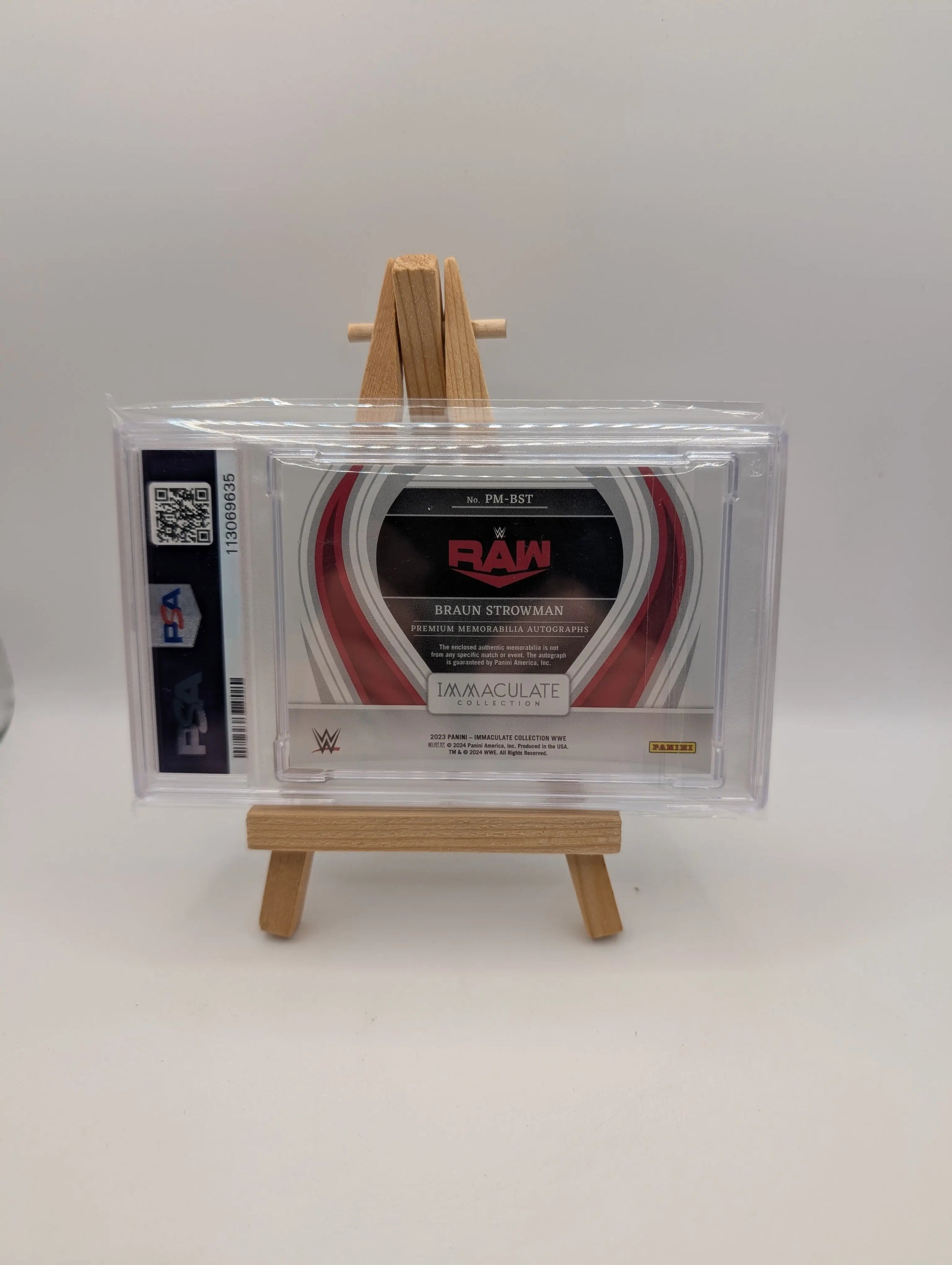 2023 Immaculate WWE Braun Strowman Premium Memorabilia Auto Patch /99 PSA 8 FRENLY BRICKS - Open 7 Days