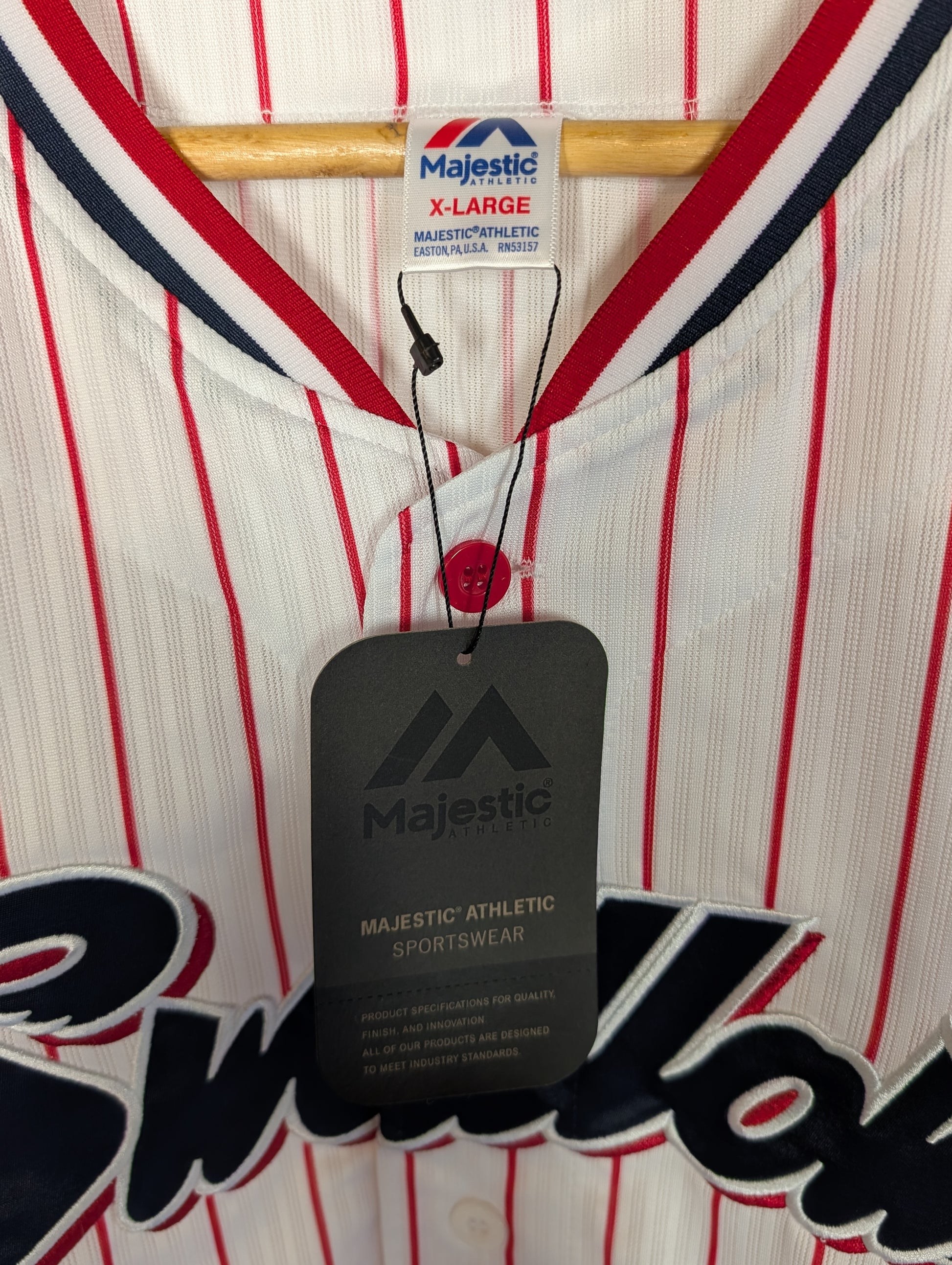 Nippon Baseball Tokyo Yakult Swallows 2016-2019 Home White/Red Blank XL Jersey