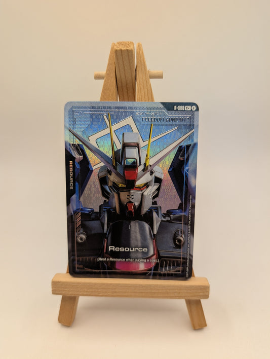 Gundam TCG Resource Freedom Gundam Foil - R-008 C+ NM FRENLY BRICKS - Open 7 Days