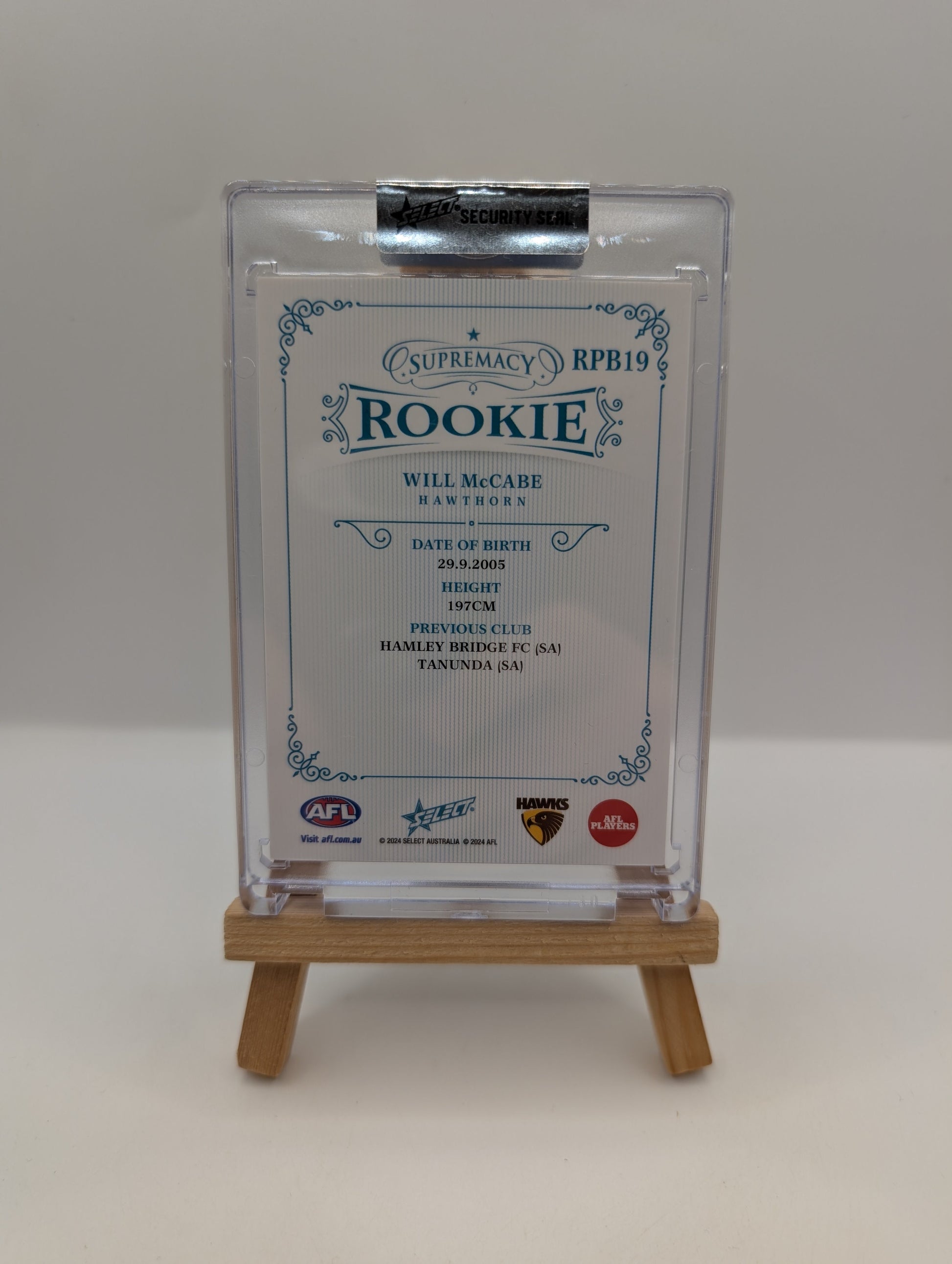 2024 SELECT AFL SUPREMACY ROOKIE RC WILL MCCABE /75 FRENLY BRICKS - Open 7 Days