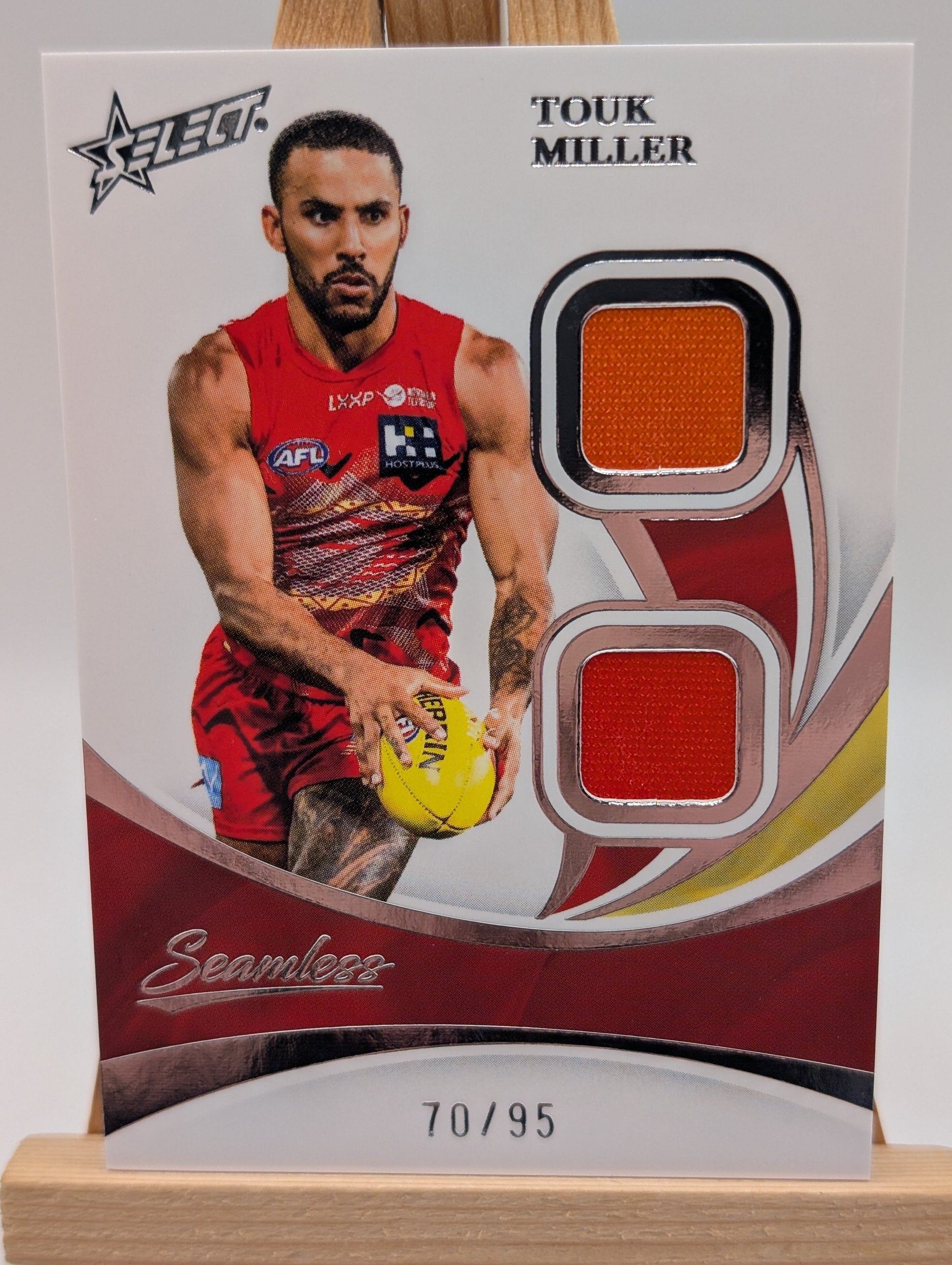 2025 Select AFL Seamless Solo Patch Touk Miller 18 /95 FRENLY BRICKS - Open 7 Days
