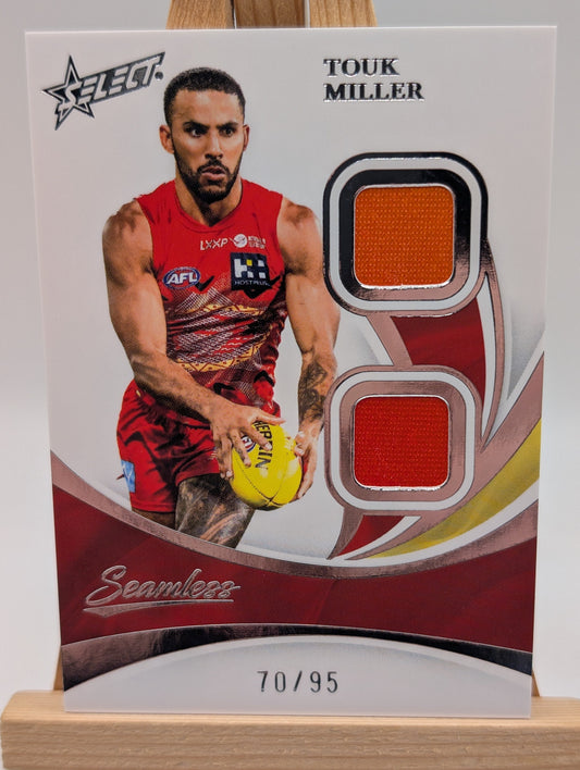 2025 Select AFL Seamless Solo Patch Touk Miller 18 /95 FRENLY BRICKS - Open 7 Days
