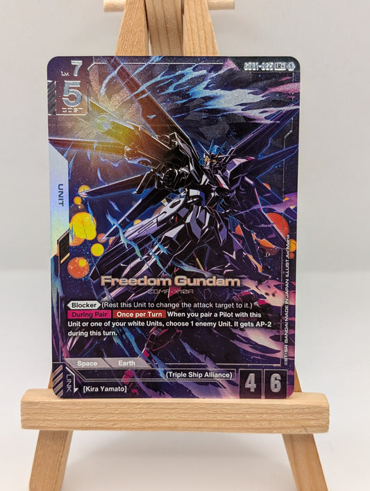 Freedom Gundam GD01-065 LR+ Alt Art GUNDAM TCG CARD GAME ENGLISH NEWTYPE RISING FRENLY BRICKS - Open 7 Days