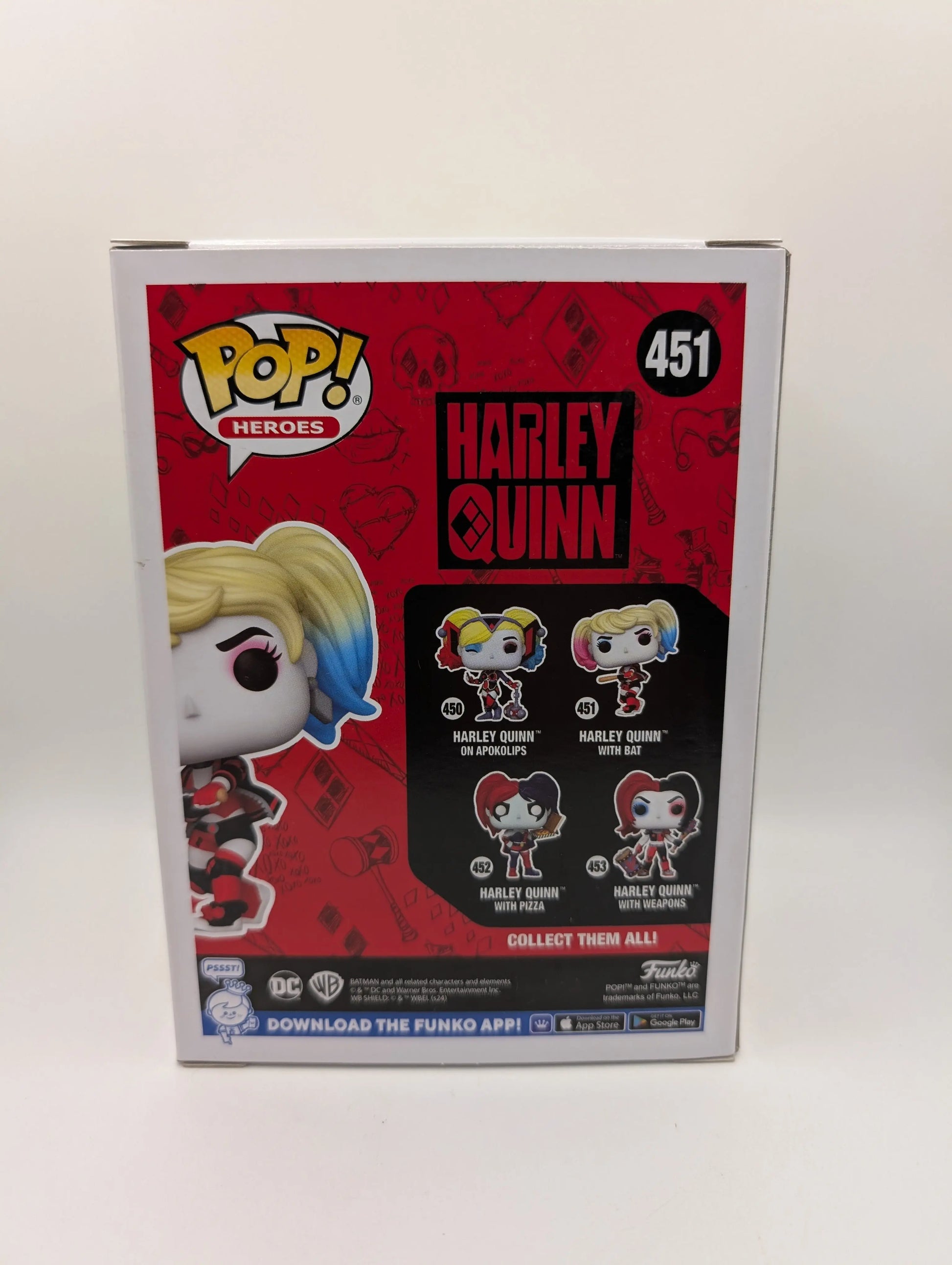 DC Comics - Harley Quinn with Bat Pop! Vinyl Figure #451 Funko FRENLY BRICKS - Open 7 Days