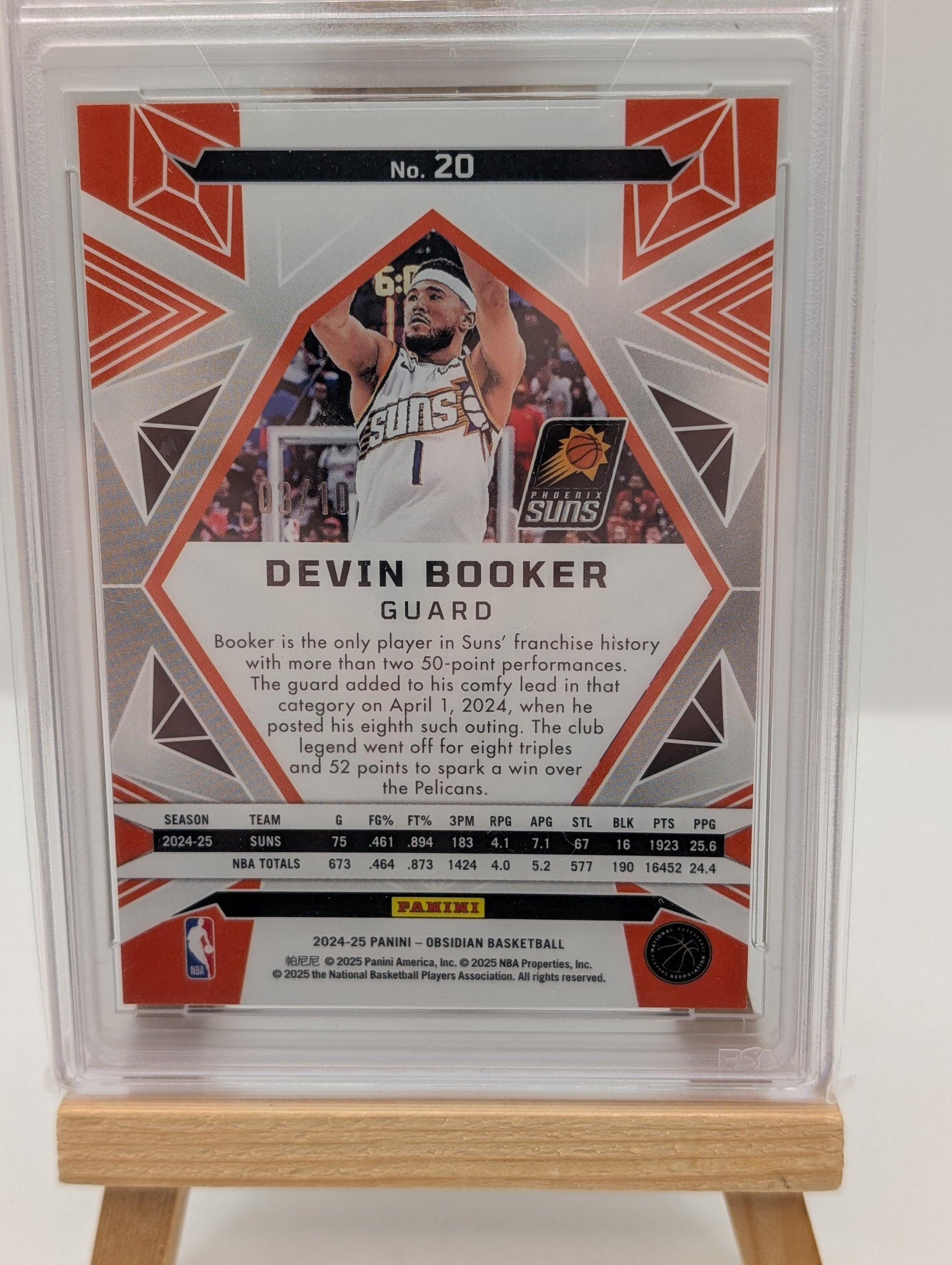 2024-25 Obsidian Devin Booker Electric Etch Molten /10 Phoenix Suns #20 PSA 10 FRENLY BRICKS - Open 7 Days