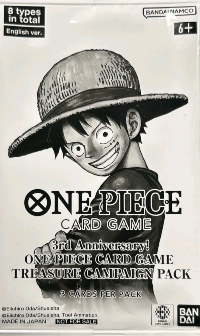 One Piece OP13 3rd Anniversary Treasure Campaign Promo Pack ENGLISH Brand New x4 FRENLY BRICKS - Open 7 Days