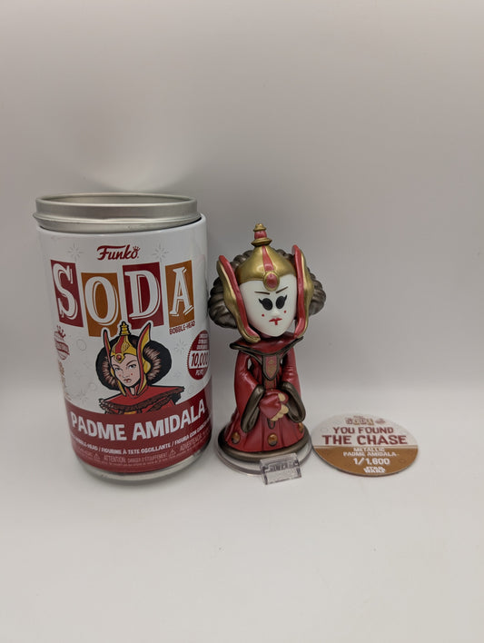 Padme Amidala Metallic Star Wars Funko Soda! Chase 1/1,600 LTD PCS RARE VHTF FRENLY BRICKS - Open 7 Days
