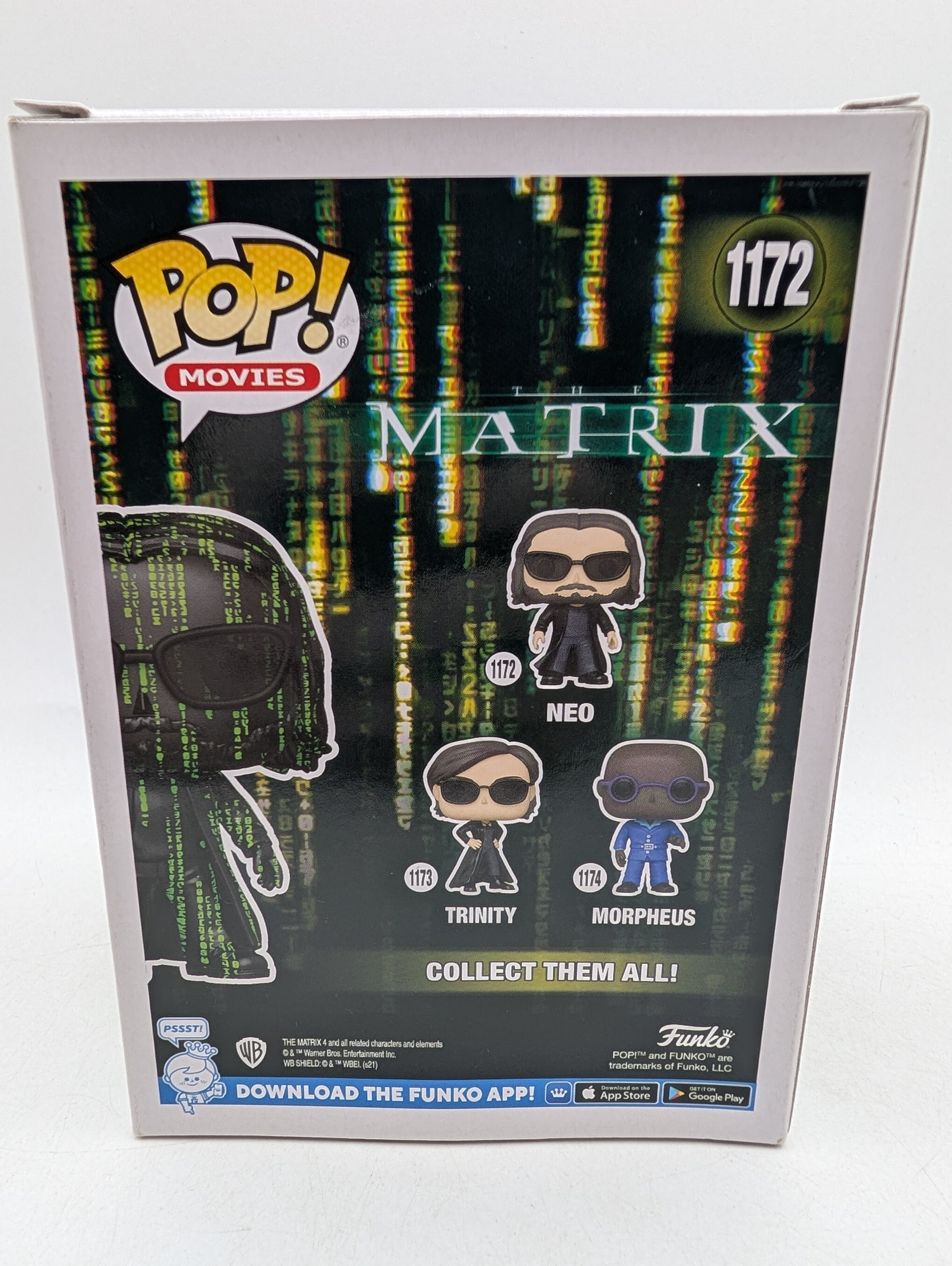 Funko Pop! Matrix Neo #1172 Glow in Dark Special Edition Vinyl Figure image 5