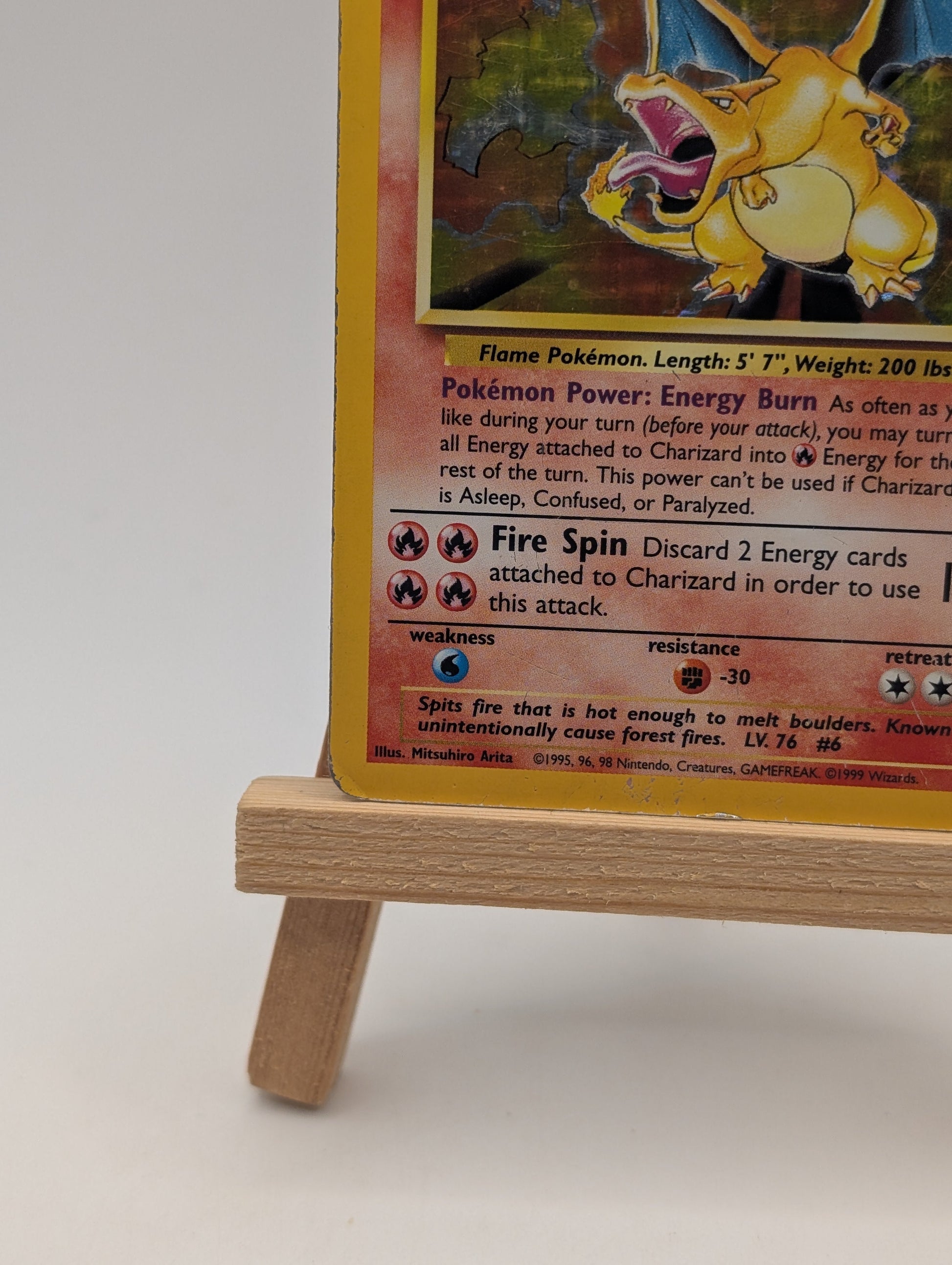 Pokémon Base Set Charizard Holo Card 4/102 FRENLY BRICKS - Open 7 Days