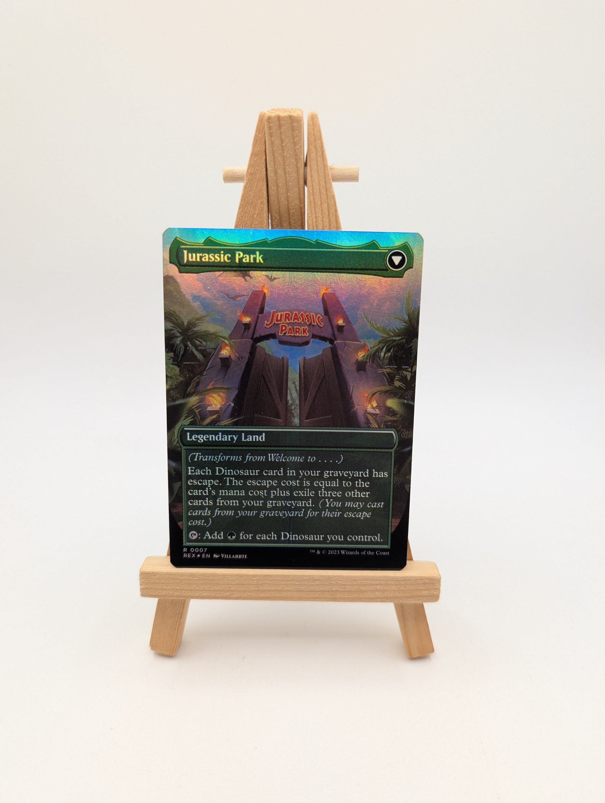 MTG Magic the Gathering REX Borderless Foil #7 Welcome to Jurassic Park World FRENLY BRICKS - Open 7 Days