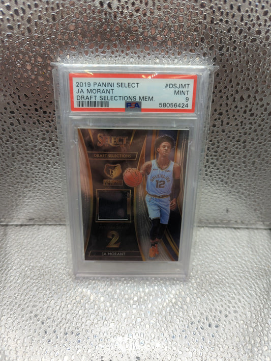 2019-20 Panini Select - Ja Morant DRAFT SELECTIONS MEM. #DSJMT PSA 9 FRENLY BRICKS - Open 7 Days