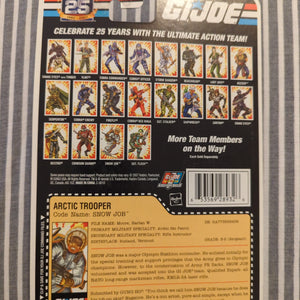 NEW MOC 2007 HASBRO GI JOE 25TH ANNIVERSARY SNOW JOB ARCTIC TROOPER FOIL CARD FRENLY BRICKS - Open 7 Days