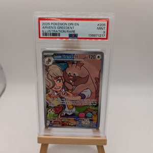 PSA 9 ARVEN'S GREEDENT 205/182 - DESTINED RIVALS ILLUSTRATION RARE - MINT FRENLY BRICKS - Open 7 Days