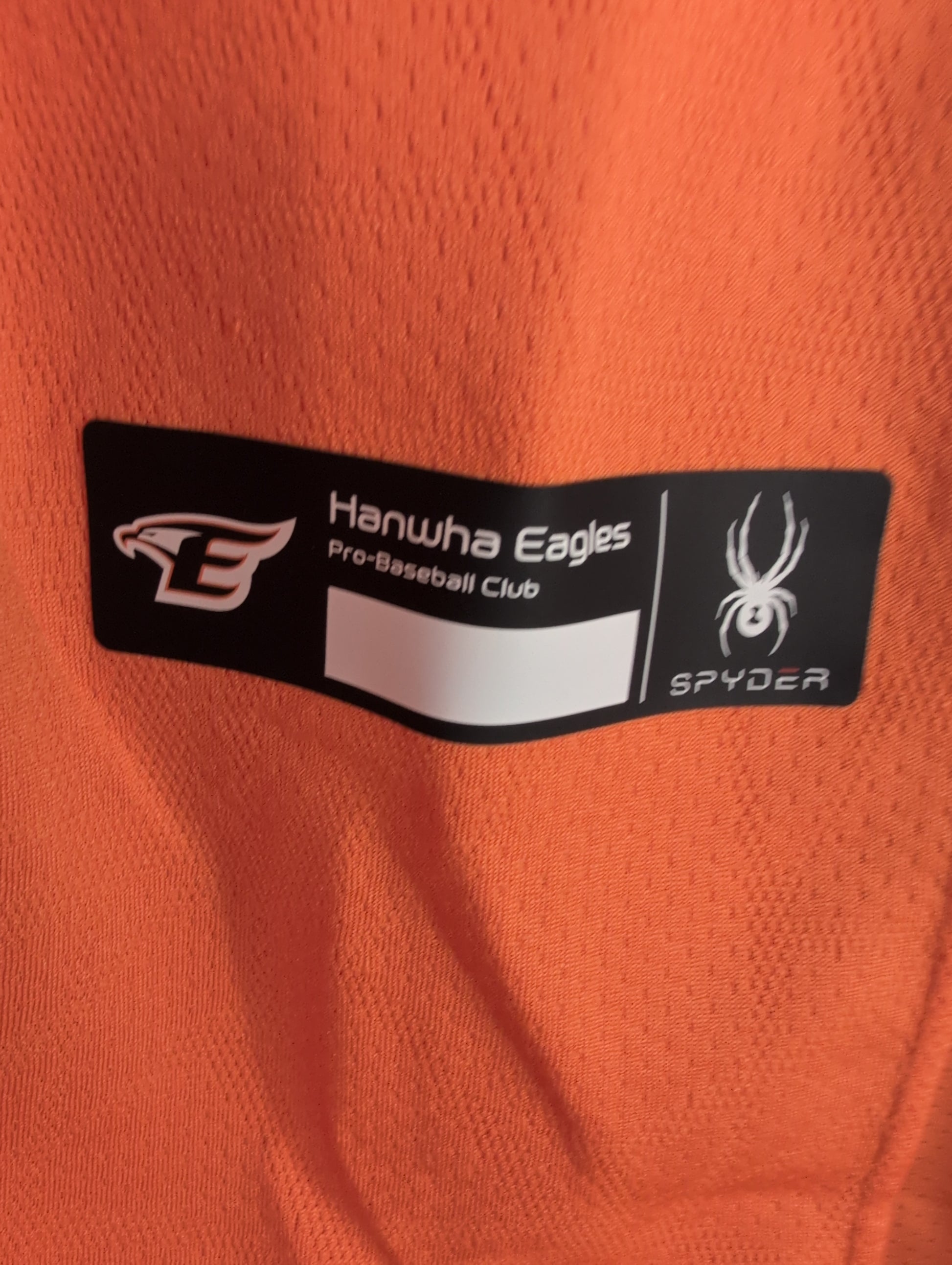 KBO Spyder Hanwha Eagles 2024 Authentic Orange Home XXL Jersey