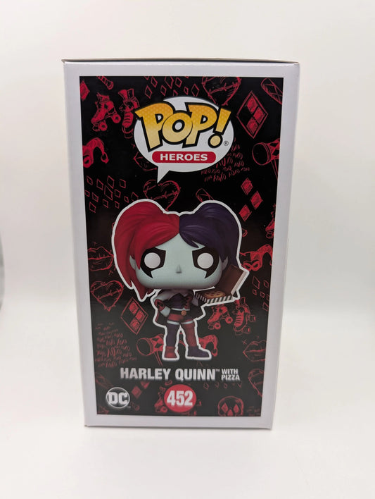 DC Comics - Harley Quinn with Pizza Pop! Vinyl Figure #452 Funko FRENLY BRICKS - Open 7 Days