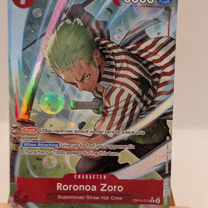 One Piece Roronoa Zoro - OP14-015 (Alt Art) The Azure Sea’s Seven (ENG) FRENLY BRICKS - Open 7 Days