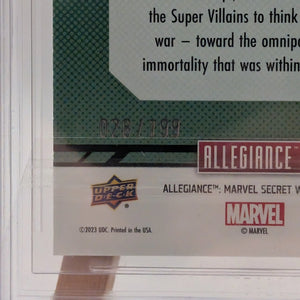 2024 Marvel Allegiance Secret Wars Orange Glitter Card #24 Doctor Doom #/199 BGS 8.5 FRENLY BRICKS - Open 7 Days