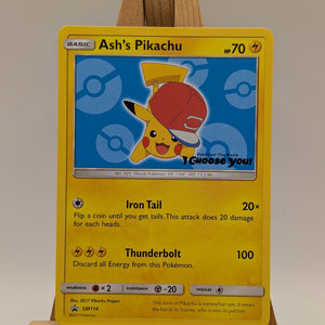 Ash's Pikachu SM114 Sun & Moon Black Star Promo I CHOOSE YOU! Pokemon 2017 FRENLY BRICKS - Open 7 Days